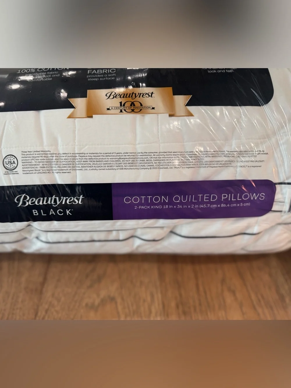 🎉LAST CHANCE🎉BEAUTYREST BLACK 2pk Luxurious Down Alternative Pillows